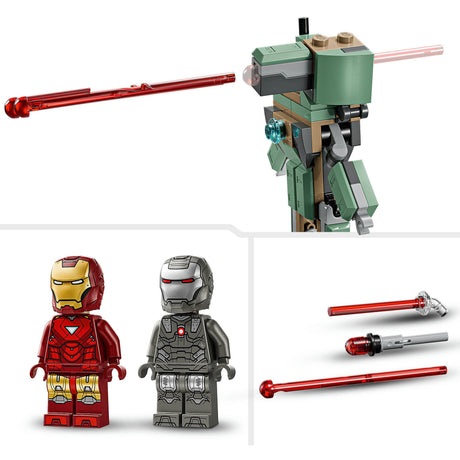 Lego super heros merveille 76320 iron man et machine de guerre contre les drones marteaux