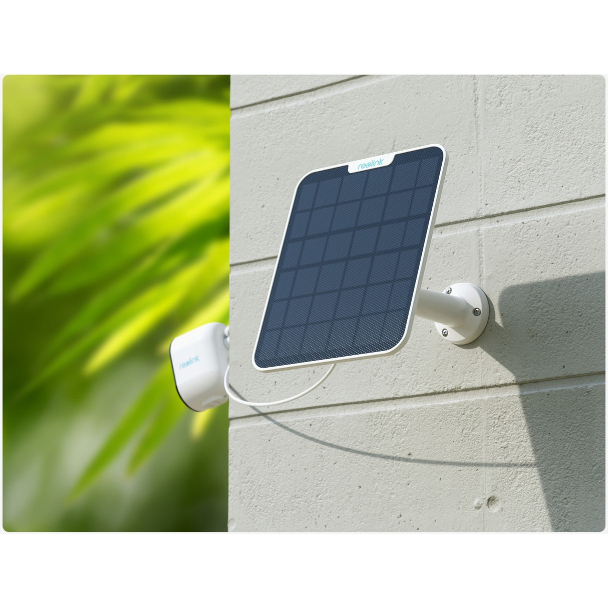 Panneau solaire Reolink compatible avec caméra à batterie - sangle et câble de connexion 4m - puissance 6w - résistant aux intempéries - panneau solaire 2