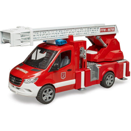 Camion de pompiers Bruder avec échelle et pompe à eau + lumière et son