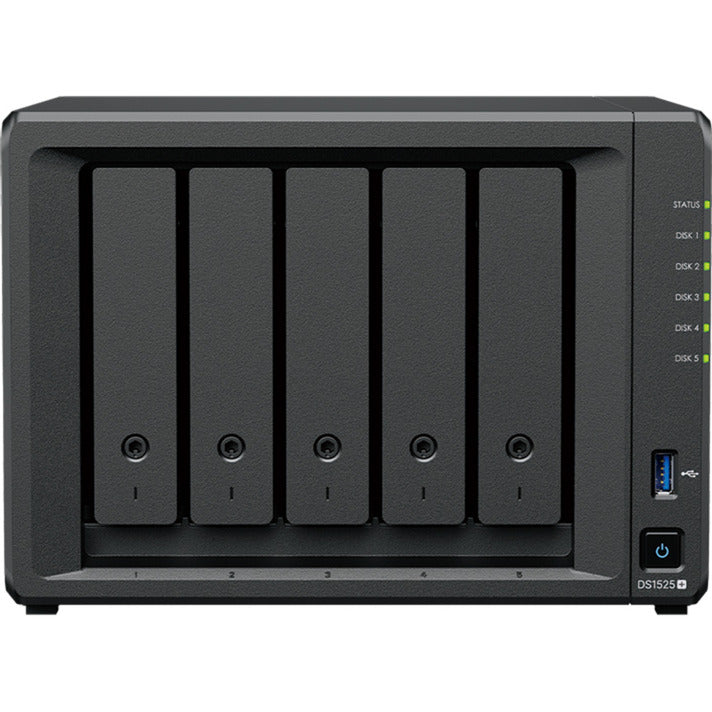 Synology diskstation ds1525+ nas (noir, 2x LAN, USB)