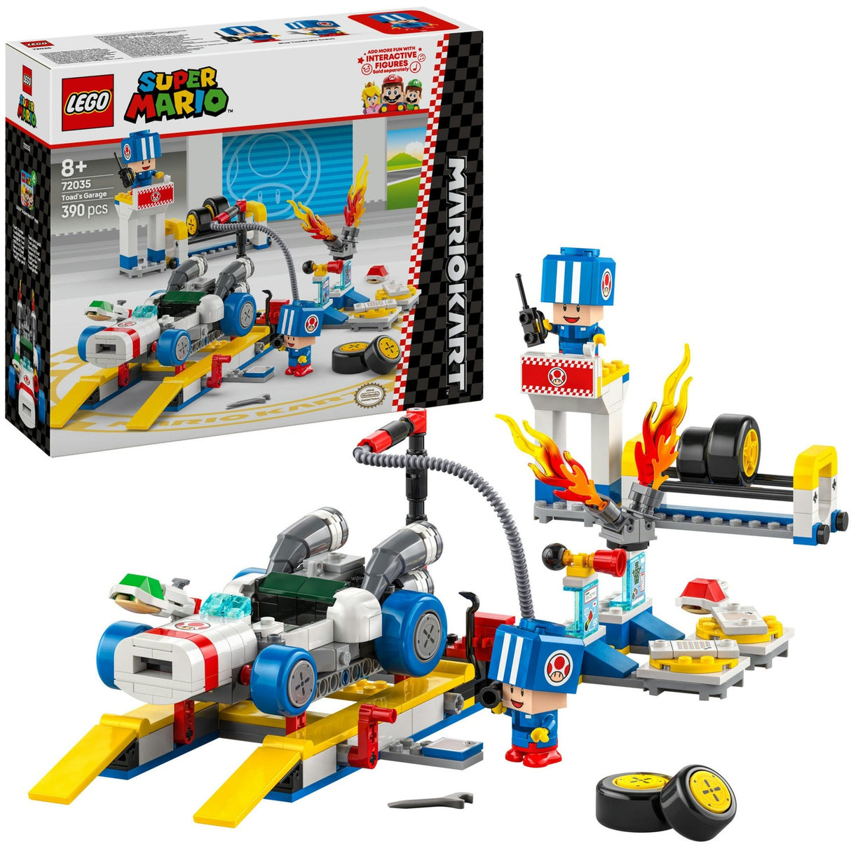 Lego super mario 72035 garage des crapauds mario kart