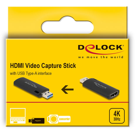 Delock Clé de capture vidéo HDMI Adaptateur USB-A (noir)