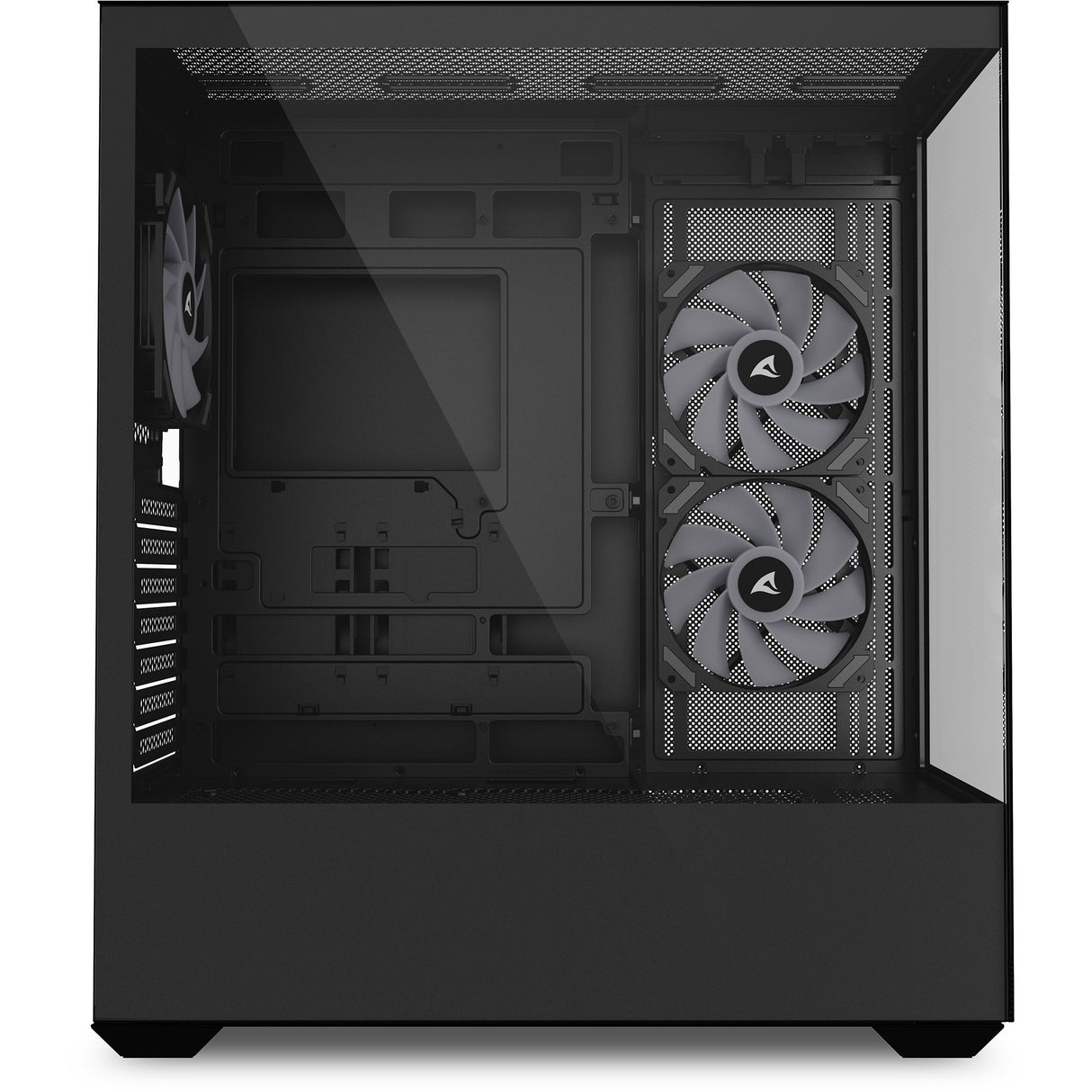 Boîtier tour midi Sharkoon sk6 argb (noir | 2x usb-a | rgb | verre trempé)