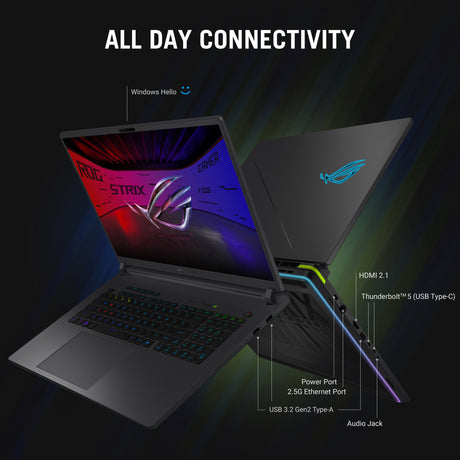 Ordinateur portable de jeu Asus ROG Strix G18 G815LR-S9103W 18 Copilot+ (noir gris | Core Ultra 9 275HX | RTX 5070 Ti | 32 Go | SSD 2 To)