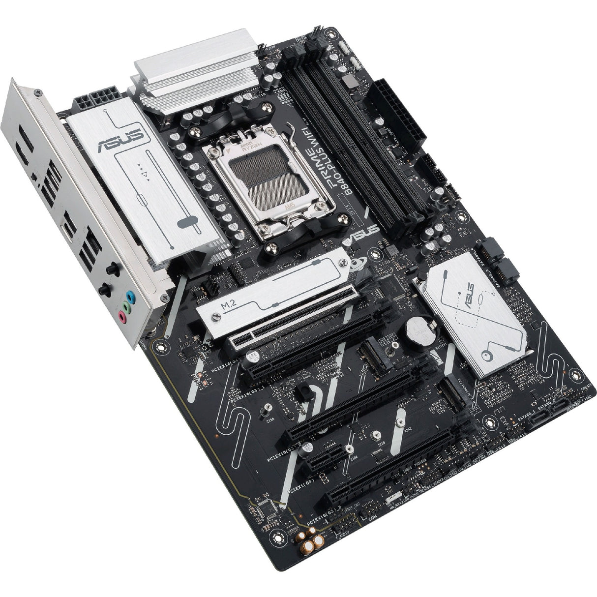 Carte mère Asus Prime B840-Plus Wi-Fi Socket AM5 (RAID, 2,5 Go-LAN, Wi-Fi 6e, BT, Son, ATX)