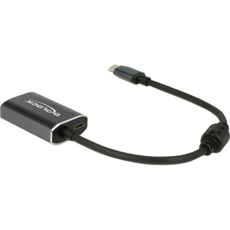 Delock USB-C (mâle) > mini port d'affichage (femelle) avec adaptateur de fonction PD (gris foncé, 0,2 mètre)