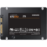 Samsung mz-77e2t0b 870 evo ssd, 2 to, 2.5, sata3, 6 gbps, 3d v-nand, 560 550 mo s, 512 mo ddr4