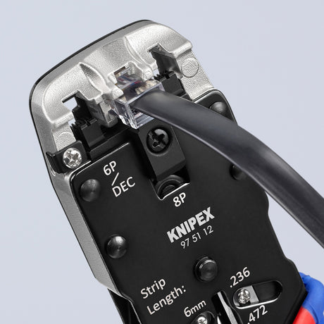 Knipex 975112 pince à sertir pour fiches western - 200mm