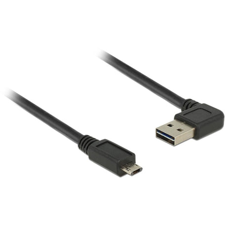 Delock câble easy-usb-a 2.0 mâle > câble easy-usb micro-usb-b 2.0 mâle (noir, 0,5 mètre)