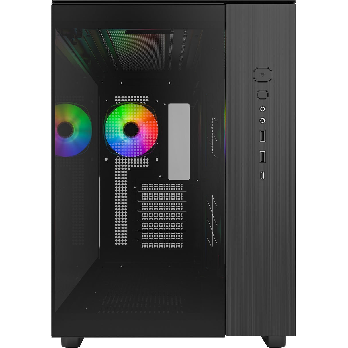 Boîtier tour midi Montech king 65 pro (noir | 2x USB-A | 1x USB-C | fenêtre)