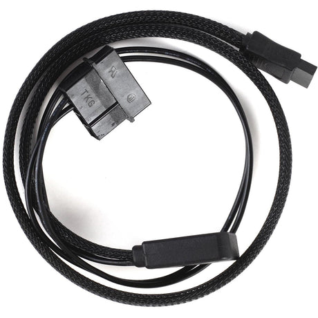 Câble de données Silverstone slim sata 2-en-1 + adaptateur secteur (noir, cp10)