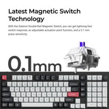 Clavier personnalisé sans fil Keychron q5 he qmk (noir, disposition américaine (qwerty), nébuleuse magnétique à double rail gateron, 96 %, LED RVB, pbt double-shot osa, échange à chaud, bouton, 2,4 GHz | Bluetooth 5.1 | USB-C)
