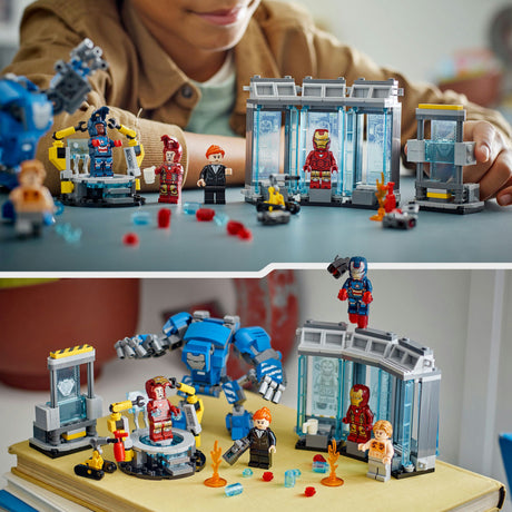 Lego 76315 super héros merveille laboratoire d'iron man: salle d'armure