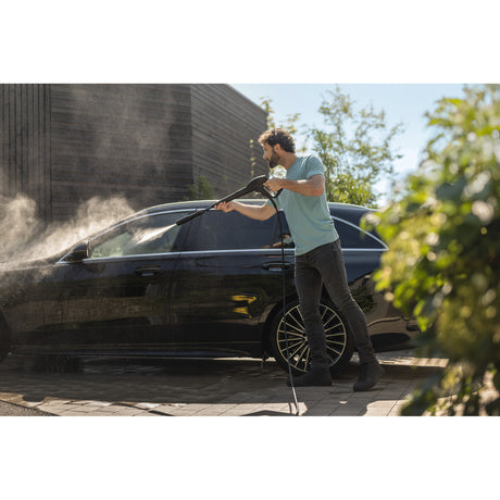 Nettoyeur haute pression domestique Kärcher k 5 wcm premium (jaune noir, avec nettoyeur haute pression, enrouleur de tuyau et nettoyant de surface)