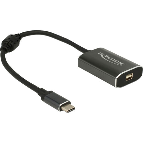 Delock USB-C (mâle) > mini port d'affichage (femelle) avec adaptateur de fonction PD (gris foncé, 0,2 mètre)