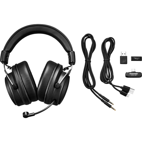Powercolor alphyn ah10 wireless over-ear gaming headset (zwart, pc, console of mobiel)
