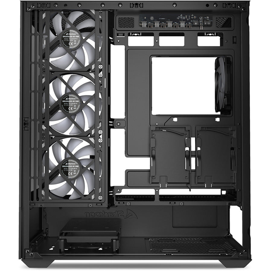 Boîtier tour midi Sharkoon ak6 rgb (noir | 2x usb-a | 1x usb-c | rgb | verre trempé)