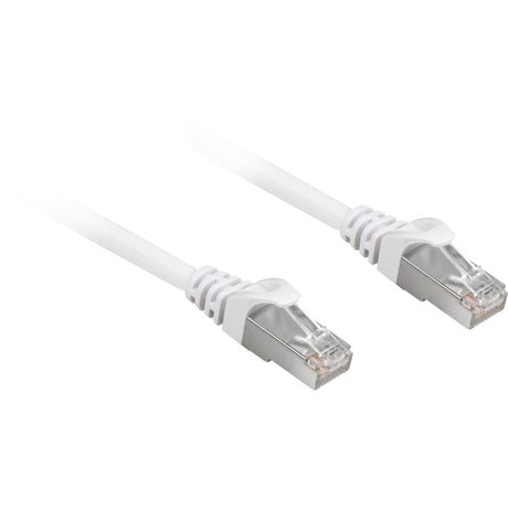 Câble patch Sharkoon SFTP, RJ-45 avec Cat.6a (blanc, 1,5 mètres, sans halogène)