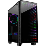 Boîtier tour midi micro Inter-tech x-608 infinity (noir | 1x USB-A | 1x USB-C | RVB | fenêtre)