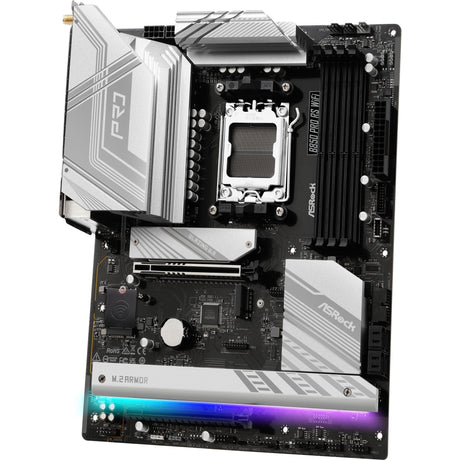 Carte mère Asrock B850 Pro RS WiFi Socket AM5 (RAID, 2,5 Go-LAN, WLAN, BT, Son, ATX)