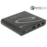 Dellock USB Charger 1x USB Type-C + 3x USB Type-A