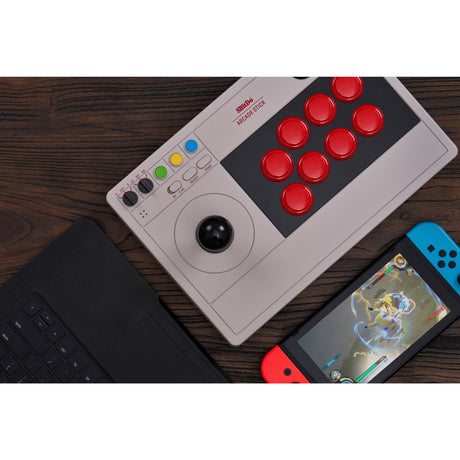 Manette de jeu arcade stick 8bitdo (gris)