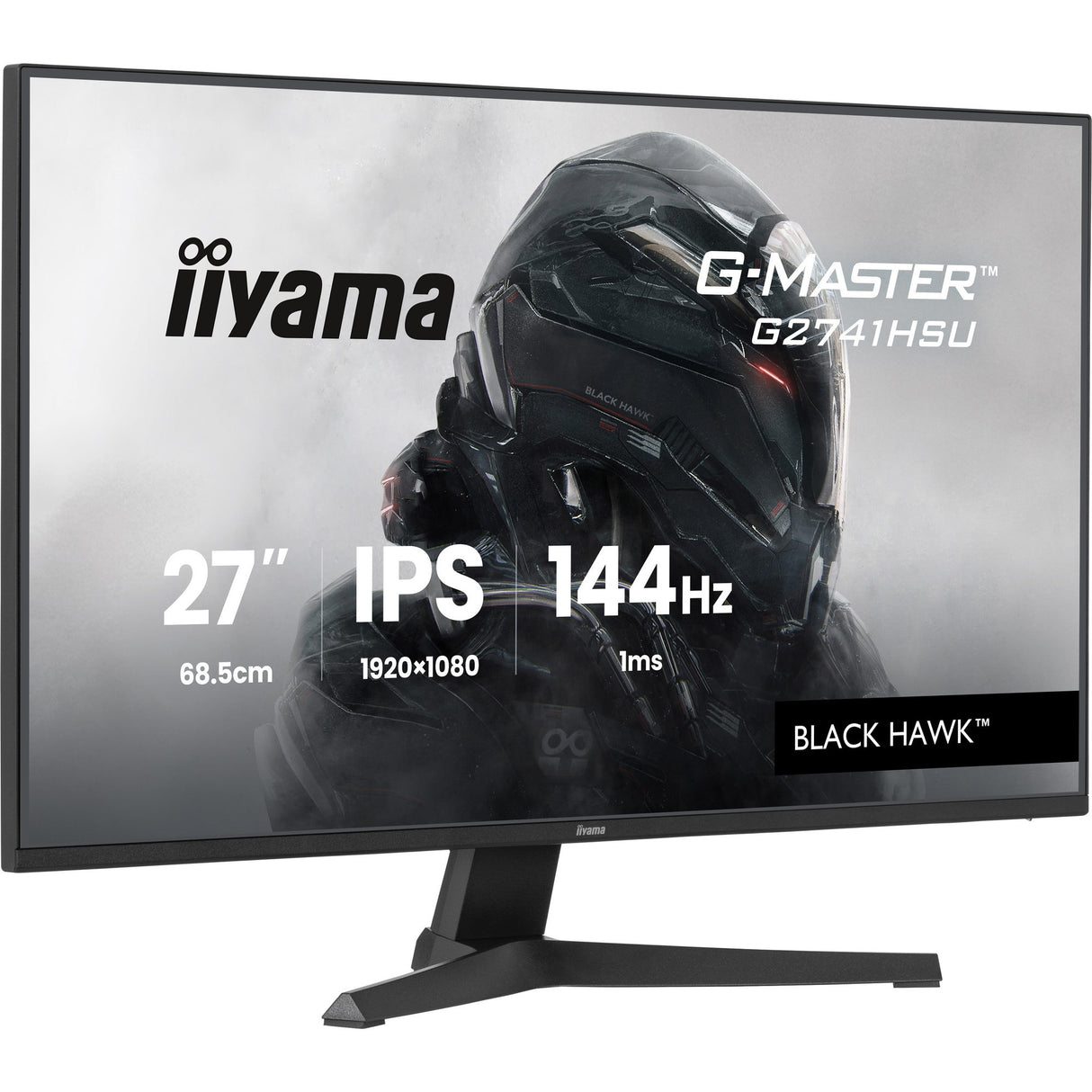 Moniteur de jeu Iiyama G-Master Black Hawk G2741HSU-B1 27 (noir, HDMI, port d'affichage, 2x USB-A, USB-B, 144 Hz)