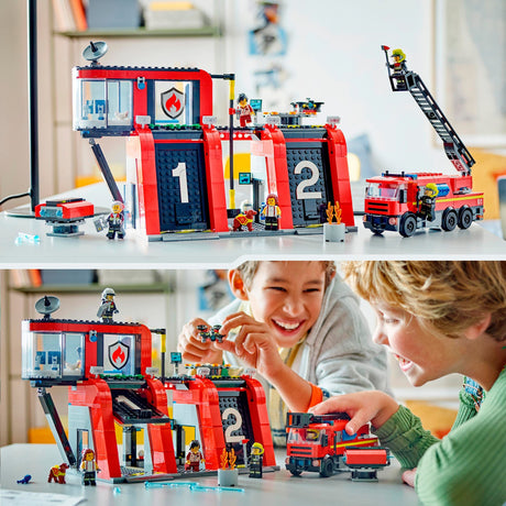 Caserne de pompiers et camion de pompiers Lego City - 60414