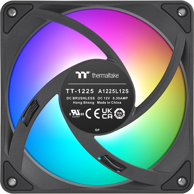 Thermaltake ct120 ex reverse argb sync pc cooling fan (3-fan pack) case fans (zwart, 3 stuks, 120 x 120 x 25 mm, pwm)