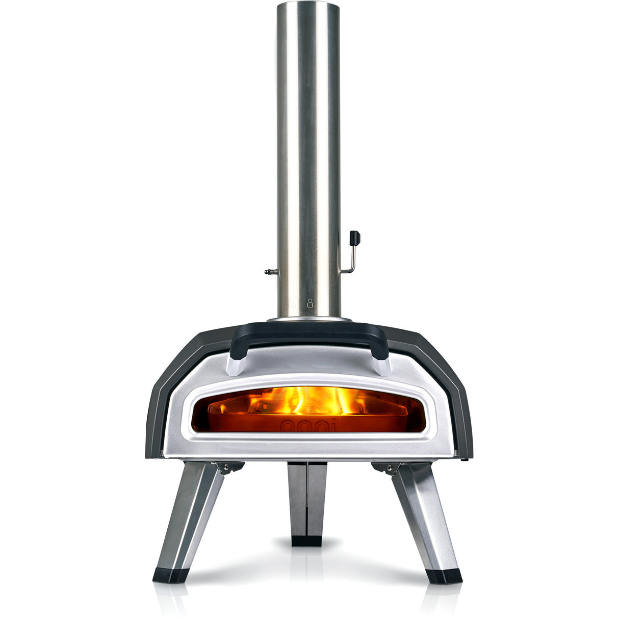 Four à pizza multi-combustible Ooni karu 2 (acier inoxydable noir, pizza 12'', bois, charbon de bois et gaz)