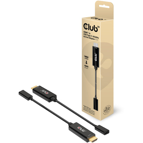 Adaptateur actif Club 3D HDMI vers USB Type-C 4K60 Hz M-F (noir)
