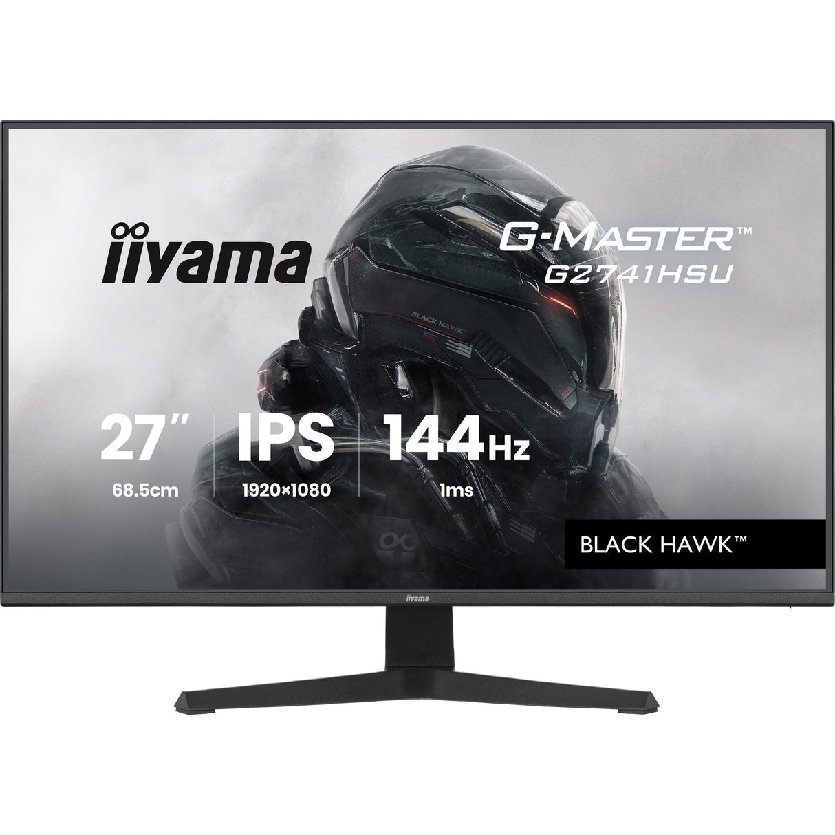 Moniteur de jeu Iiyama G-Master Black Hawk G2741HSU-B1 27 (noir, HDMI, port d'affichage, 2x USB-A, USB-B, 144 Hz)