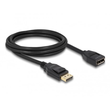 Delock câble d'extension displayport 1.2 (noir, 2 mètres, 4k 60 hz)