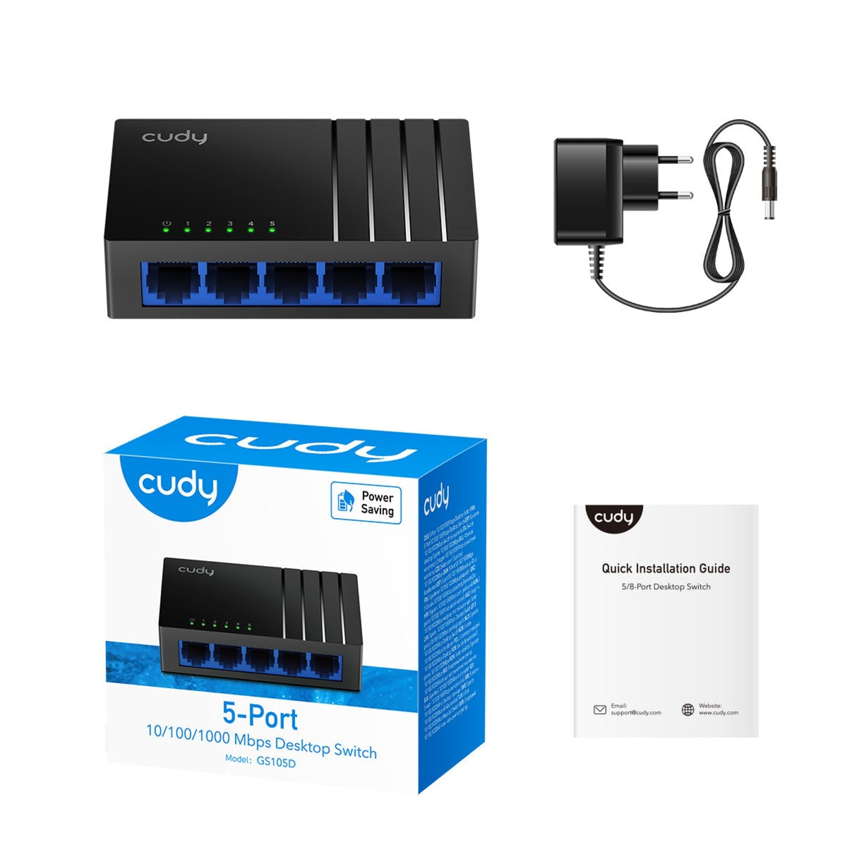 Commutateur de bureau Gigabit à 5 ports Cudy
