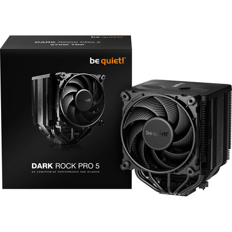 Soyez silencieux! Refroidisseur de processeur Dark Rock Pro 5 (noir, connecteur de ventilateur PWM à 4 broches)