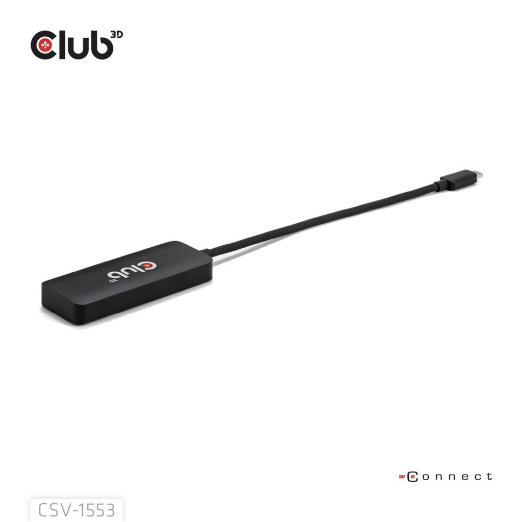 Club 3D Hub USB-C vers triple DisplayPort MST (noir, 4K60 Hz)