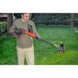 Coupe-herbe Black+decker 18v avec 2 lames et coupe-herbe à batterie (noir orange, 25 cm, batterie incluse)