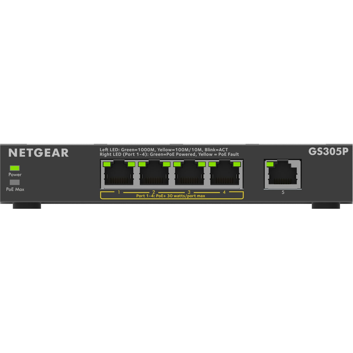 Commutateur non géré Netgear 5 ports poe+ gigabit ethernet soho