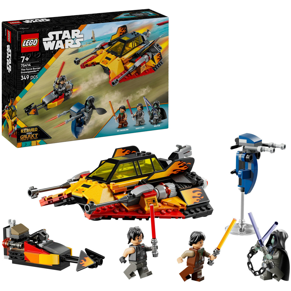 Lego star wars 75414 le snowspeeder du brûleur de force