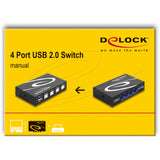 Delock commutateur USB 2.0 commutateur USB manuel 4 ports