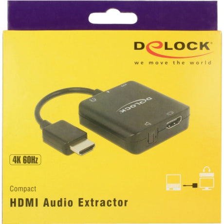 Delock Adaptateur compact d'extracteur audio HDMI (noir, 0,3 mètre, 4k 60hz)