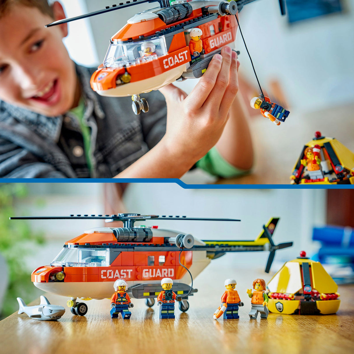 Lego city exploration 60503 hélicoptère de la garde côtière
