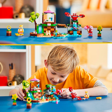 Lego Sonic le hérisson - Jouet de construction de l'île du refuge pour animaux d'Amy (76992)