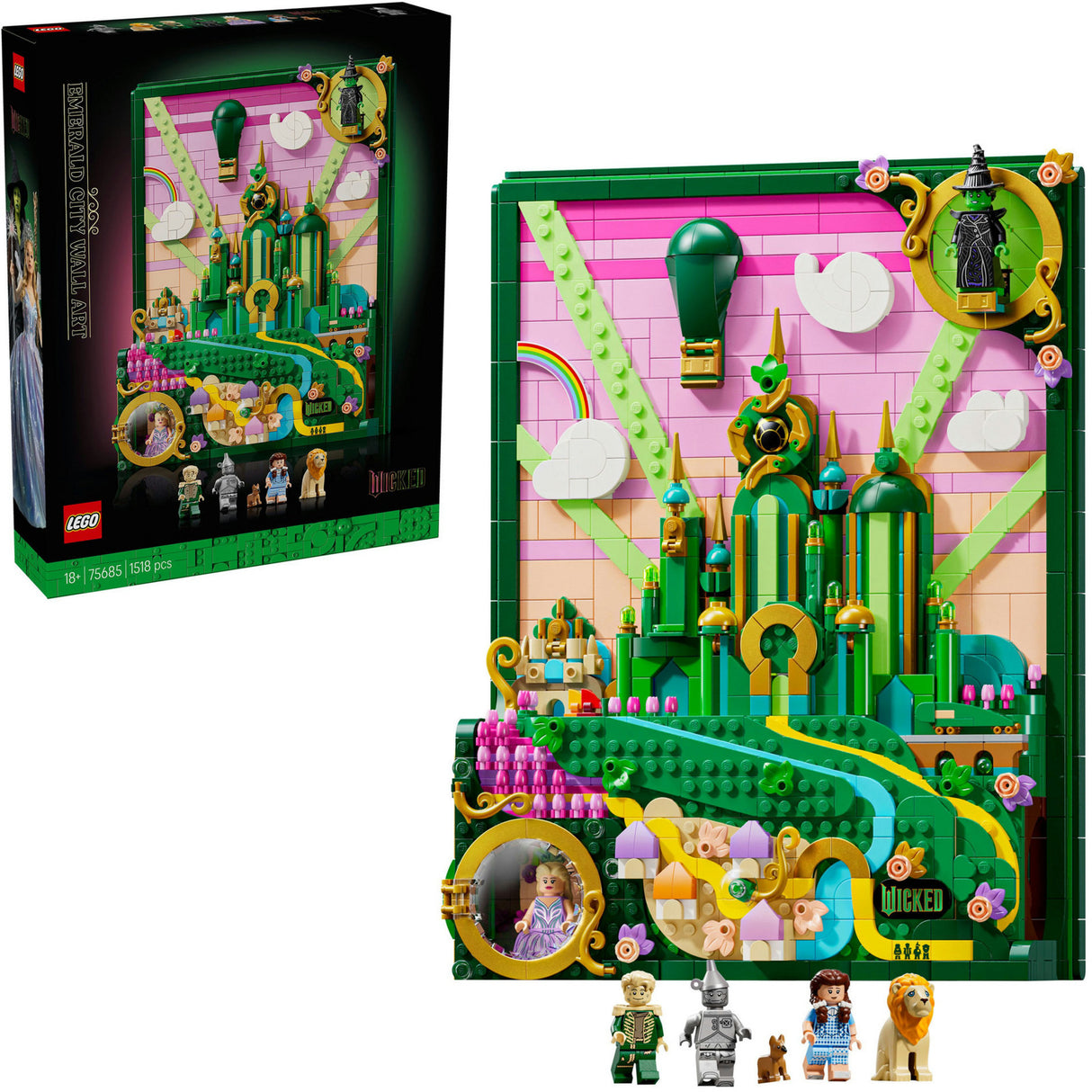 Lego 75685, décoration murale de la méchante ville d'émeraude