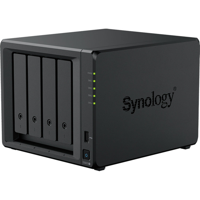 Synology diskstation ds925+ nas (noir, 2x LAN 2,5 Go, 2x USB 3.2 gen 1)