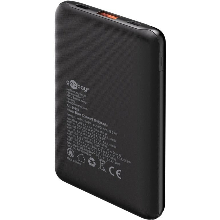 Goobay Powerbank compacte 10 000 mAh