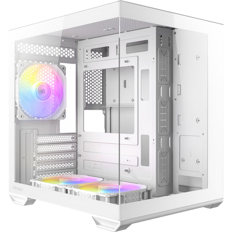 Boîtier mini tour Antec cx60m argb (blanc | 3x usb-a | rgb | verre trempé)