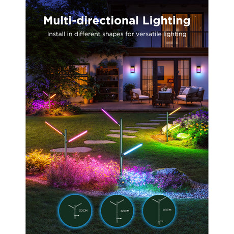 Govee lumières de jardin extérieures éclairage de jardin intelligent matière rgbww 2 pièces