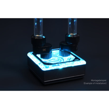 Alphacool eiszapfen 8mm pièce décalée rotative g1 4 ag à g1 4 ig connexion (noir)