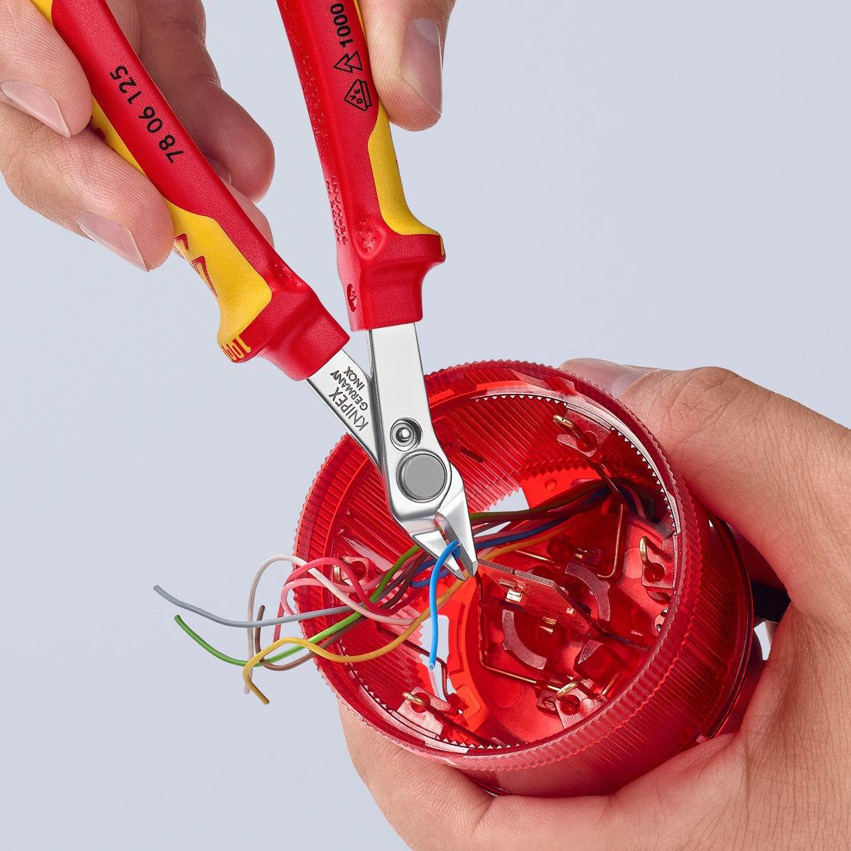 Pince électronique Knipex super Knips® VDE 78 06 125 (rouge jaune)